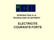 INTRODUCTION A LA TECHNOLOGIE DU BATIMENT