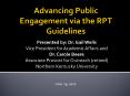 Advancing Public Engagement via the RPT Guidelines PowerPoint PPT Presentation