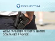 What Facilities Security guard companies Provide