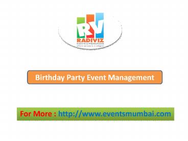 Private Event Management