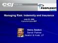 Risk Prevention:  Indemnity PowerPoint PPT Presentation