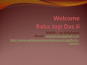 Spells For Karma   +91-8284830521