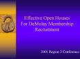 Effective Open Houses For DeMolay Membership Recruitment PowerPoint PPT Presentation