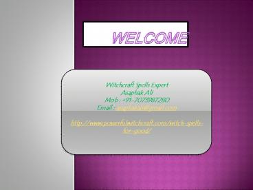 Witch Spells for Good +91-7073987280