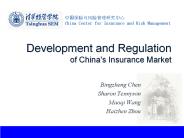 Development and Regulation of China's Insurance Market