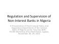 Regulation and Supervision of Non-Interest Banks in Nigeria PowerPoint PPT Presentation