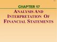 Analysis and Interpretation of Financial Statements PowerPoint PPT Presentation