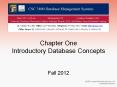 Chapter One Introductory Database Concepts PowerPoint PPT Presentation