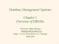 Database Management Systems Chapter 1 Overview of DBMSs PowerPoint PPT Presentation