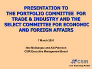 PRESENTATION%20TO%20THE%20PORTFOLIO%20COMMITTEE%20FOR%20TRADE%20