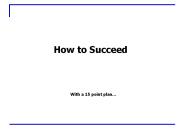 How to Succeed