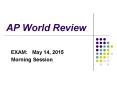 AP World Review PowerPoint PPT Presentation
