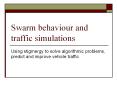 Swarm behaviour and traffic simulations PowerPoint PPT Presentation