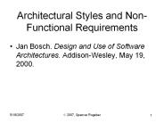 Architectural Styles and Non-Functional Requirements