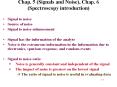 Chap. 5 (Signals and Noise), Chap. 6 (Spectroscopy introduction) PowerPoint PPT Presentation