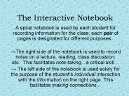 The Interactive Notebook