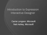 Introduction to Expression Interactive Designer