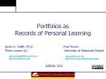 Portfolios as Records of Personal Learning PowerPoint PPT Presentation