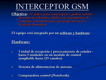 INTERCEPTOR GSM