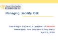 Managing Liability Risk PowerPoint PPT Presentation