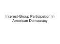 Interest-Group%20Participation%20In%20American%20Democracy PowerPoint PPT Presentation