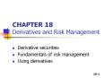 CHAPTER 18 Derivatives and Risk Management PowerPoint PPT Presentation