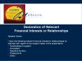 Declaration of Relevant Financial Interests or Relationships PowerPoint PPT Presentation