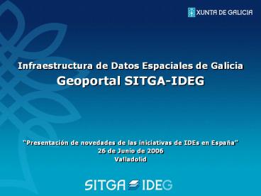 Infraestructura de Datos Espaciales de Galicia