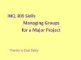 INQ 300 Skills PowerPoint PPT Presentation