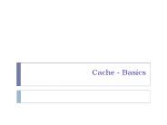 Cache - Basics