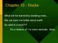 Chapter 10 - Rocks PowerPoint PPT Presentation