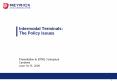 Intermodal Terminals: The Policy Issues PowerPoint PPT Presentation