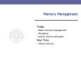 Memory Management PowerPoint PPT Presentation