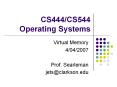 CS444/CS544 Operating Systems PowerPoint PPT Presentation