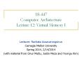 18-447 Computer Architecture Lecture 12: Virtual Memory I PowerPoint PPT Presentation