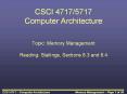 CSCI 4717/5717 Computer Architecture PowerPoint PPT Presentation