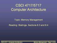 CSCI 4717/5717 Computer Architecture