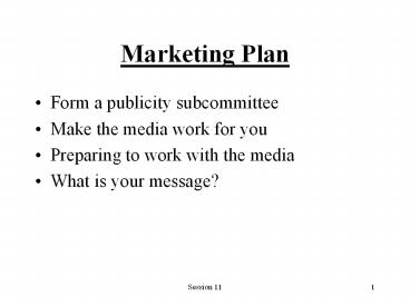 Marketing Plan