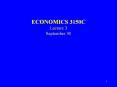 ECONOMICS 3150C Lecture 3 September 30 PowerPoint PPT Presentation