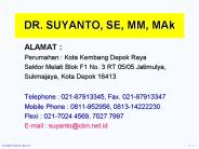 DR. SUYANTO, SE, MM, MAk