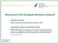 How green is the European Semester process? PowerPoint PPT Presentation