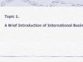 A Brief Introduction of International Business PowerPoint PPT Presentation