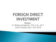 FOREIGN DIRECT INVESTMENT