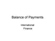 Balance of Payments