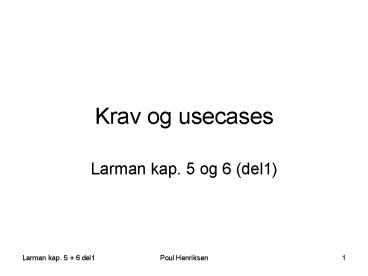 Krav og usecases