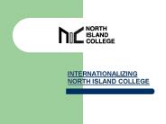INTERNATIONALIZING NORTH ISLAND COLLEGE