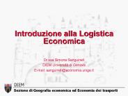Introduzione alla Logistica Economica