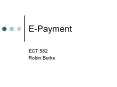 E-Payment PowerPoint PPT Presentation