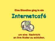 Eine Blondine ging in ein