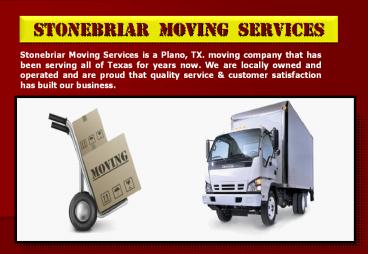 Full Service Moving Plano TX